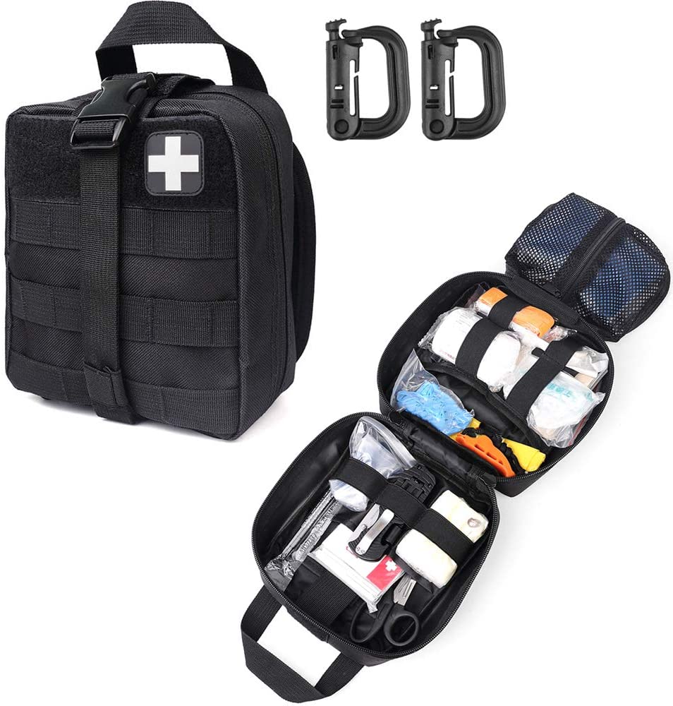 BlackTactical First Aid Military Medical Pouch Inkluderer Røde Kors-plaster