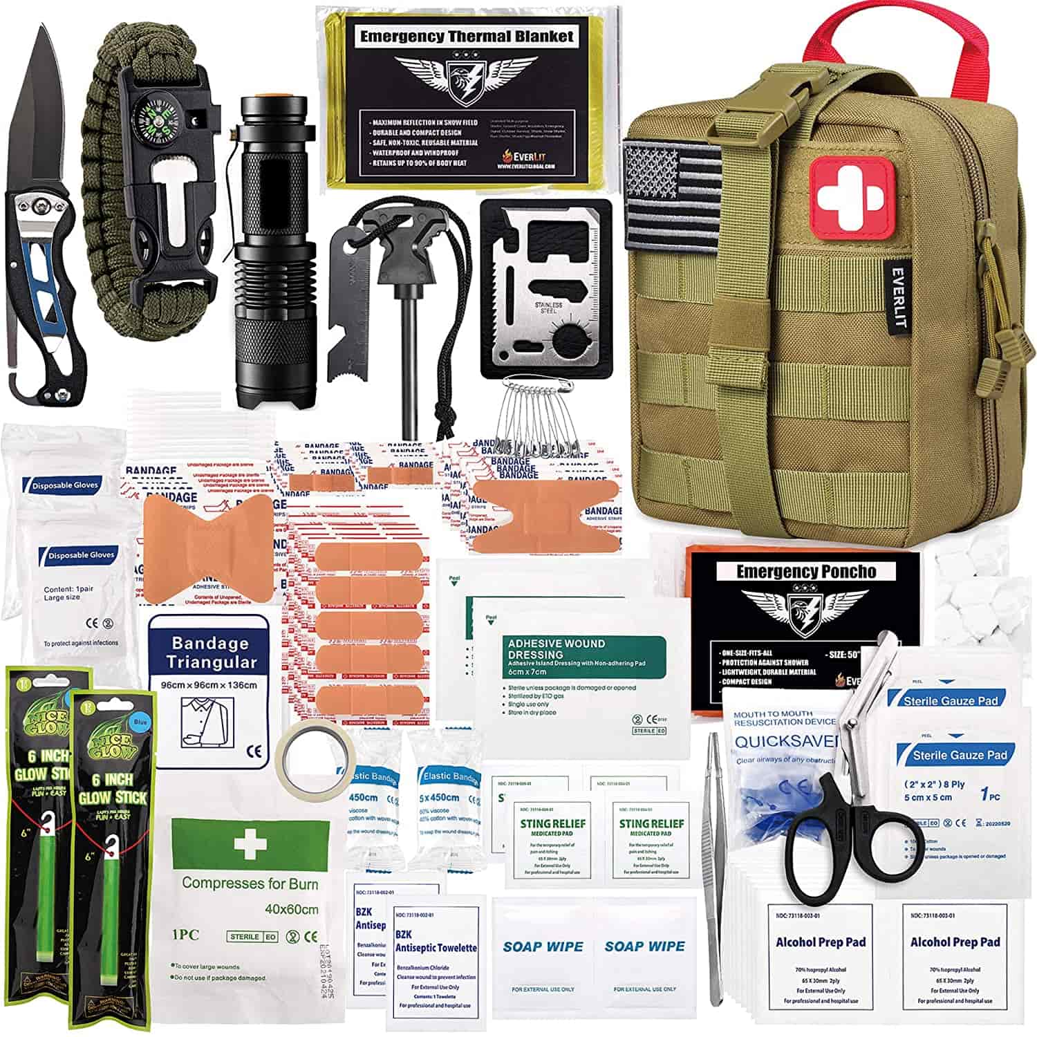 Brun Survival First Aid Kit indeholder 250 stk. First Aid Kit